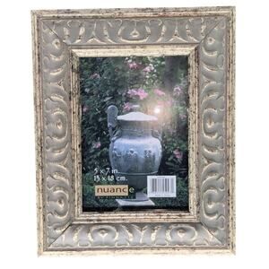 Vintage Nuance by Pinnacle Carved Wooden Gilded Taupe 5"X7" Photo Frame